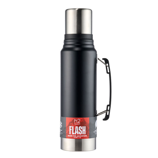 h2 hydro2 FLASH Reusable Flask 1.2L Black