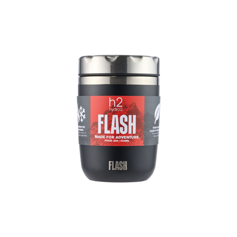 h2 hydro2 FLASH Reusable Food Jar 450ml Black