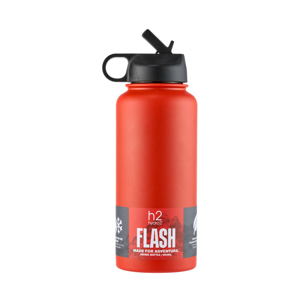 h2 hydro2 FLASH Sip Reusable Water Bottle Chilli red
