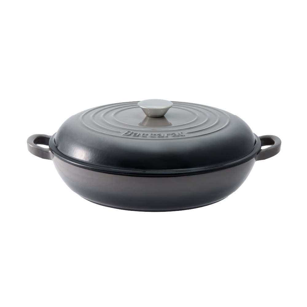 Baccarat Le Connoisseur Cast Iron French Saute Pan 31cm Smoke Grey