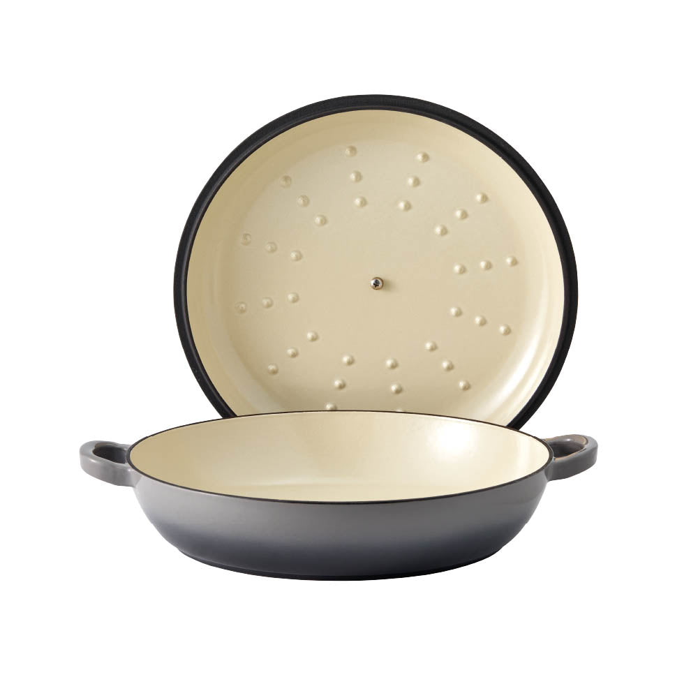 Baccarat Le Connoisseur Cast Iron French Saute Pan 31cm Smoke Grey