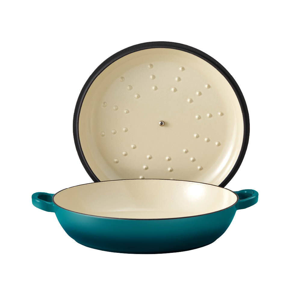 Baccarat Le Connoisseur Cast Iron French Saute Pan 31cm Lagoon