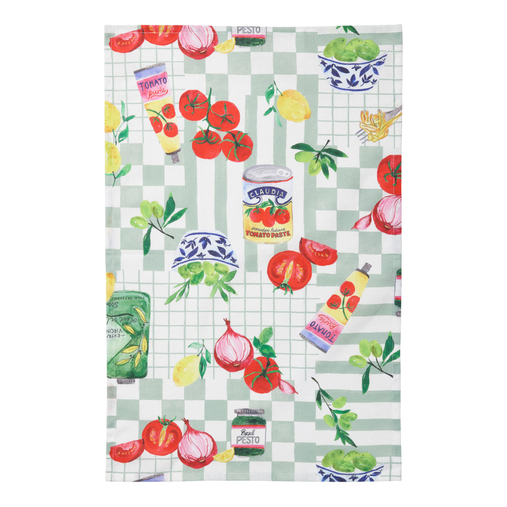 Porto Valentina Set of 2 Tea Towels 45x70cm Sage