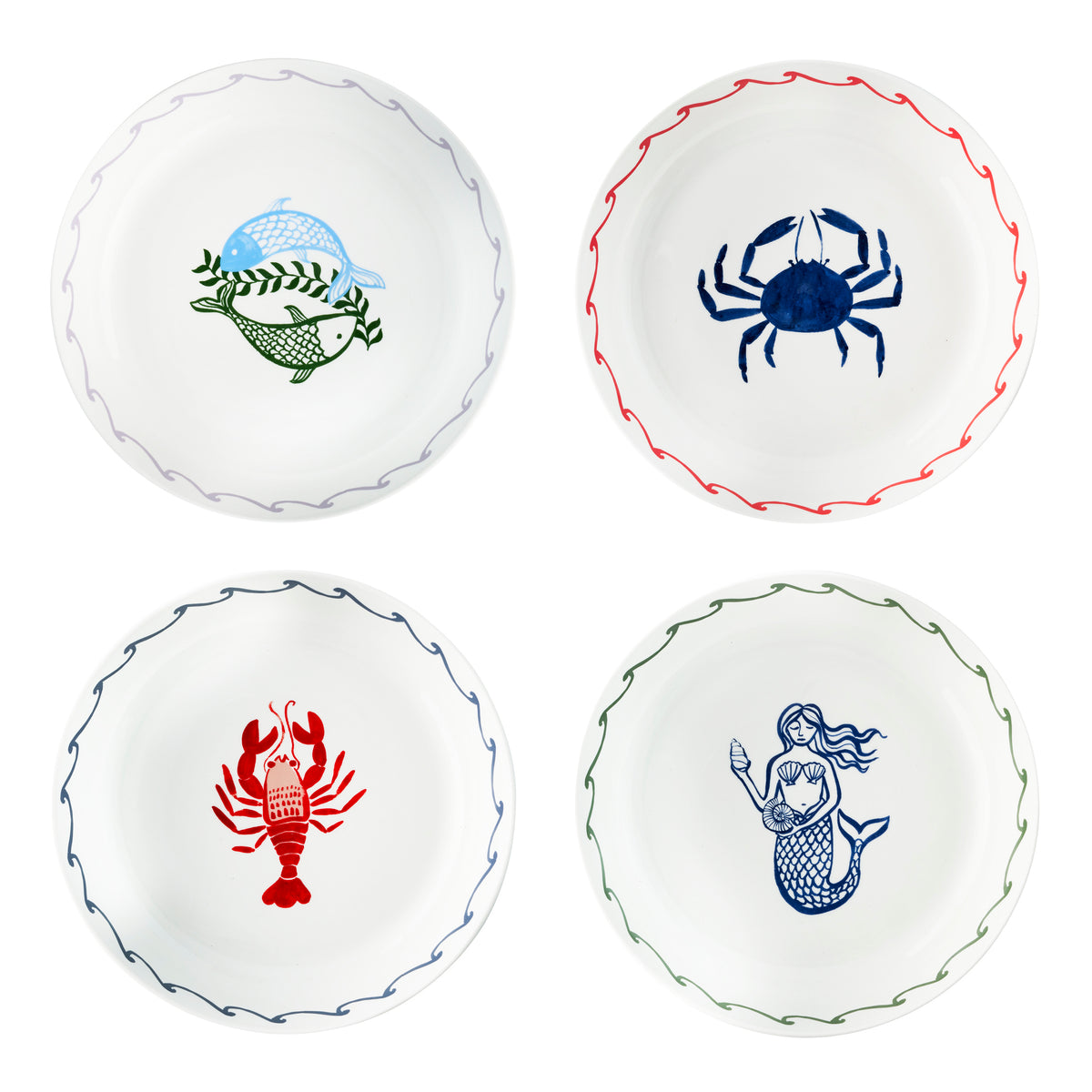 Porto Nautilus Set of 4 Dinner Bowls 21.5cm