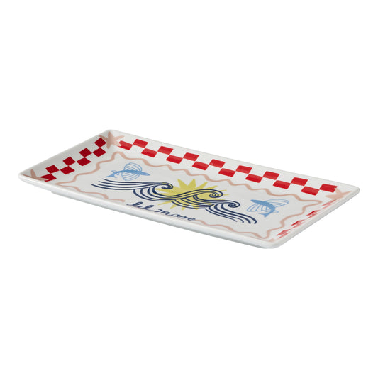 Porto Nautilus Rectangle Serving Platter 29.5x16cm Del Mare