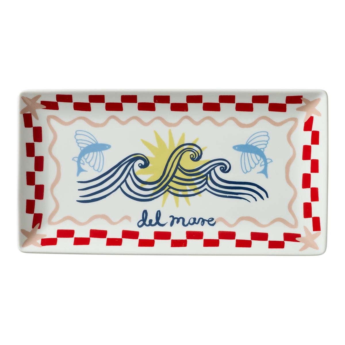 Porto Nautilus Rectangle Serving Platter 29.5x16cm Del Mare