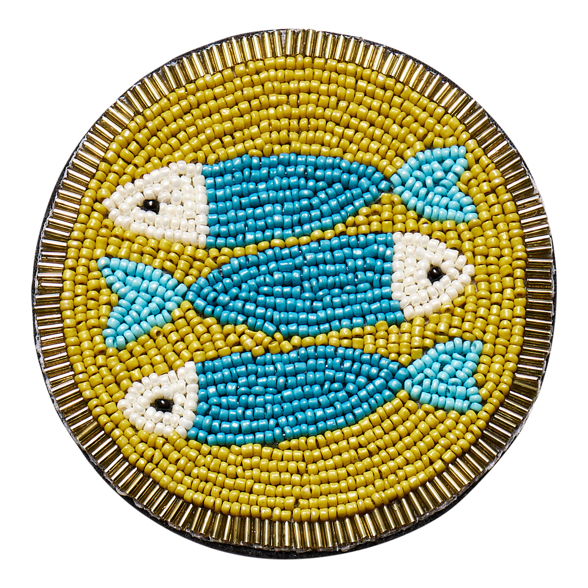 Porto Cove Set of 4 Beaded Coasters 10cm