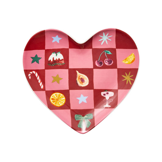 Porto Tis the Season Heart Plate 14cm