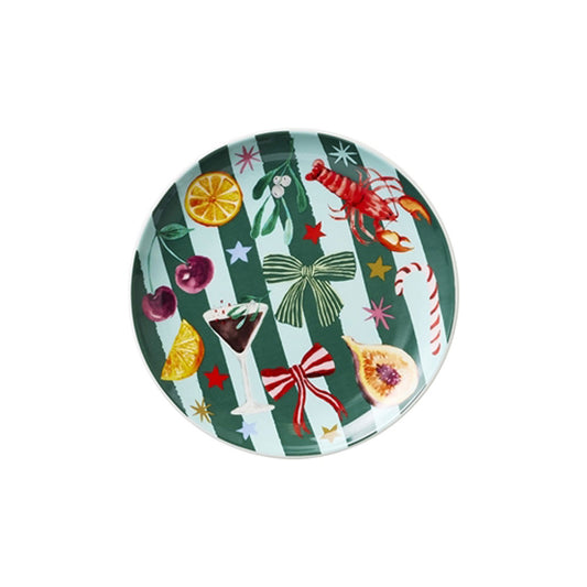 Porto Tis the Season Small Round Plate 15x13cm Festive