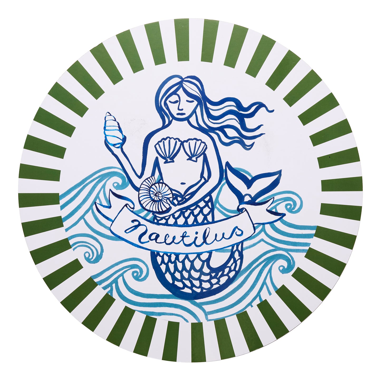 Porto Nautilus Set of 4 Round Placemats 34cm Del Mare