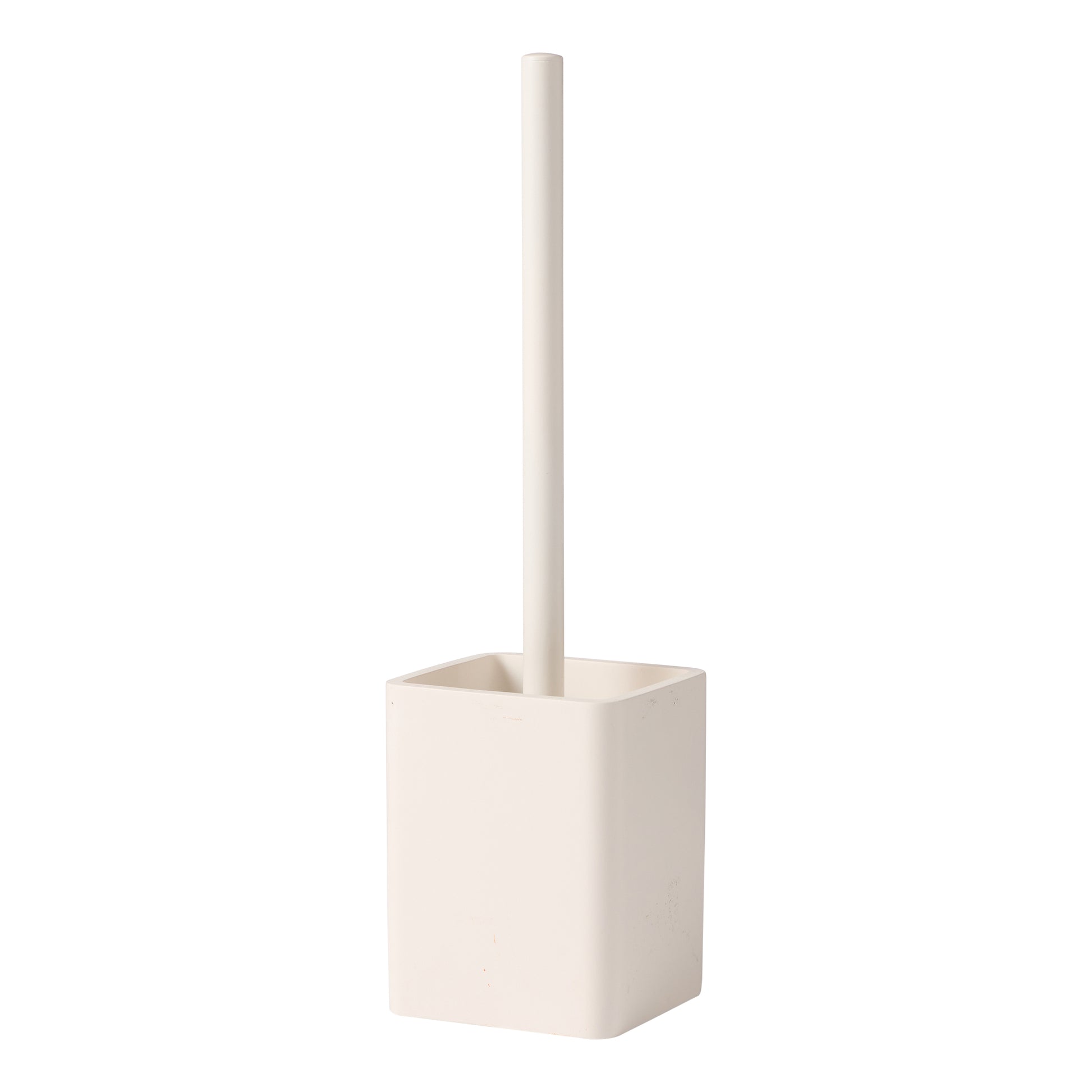 The Porto Astoria stone toilet brush holder and brush set.