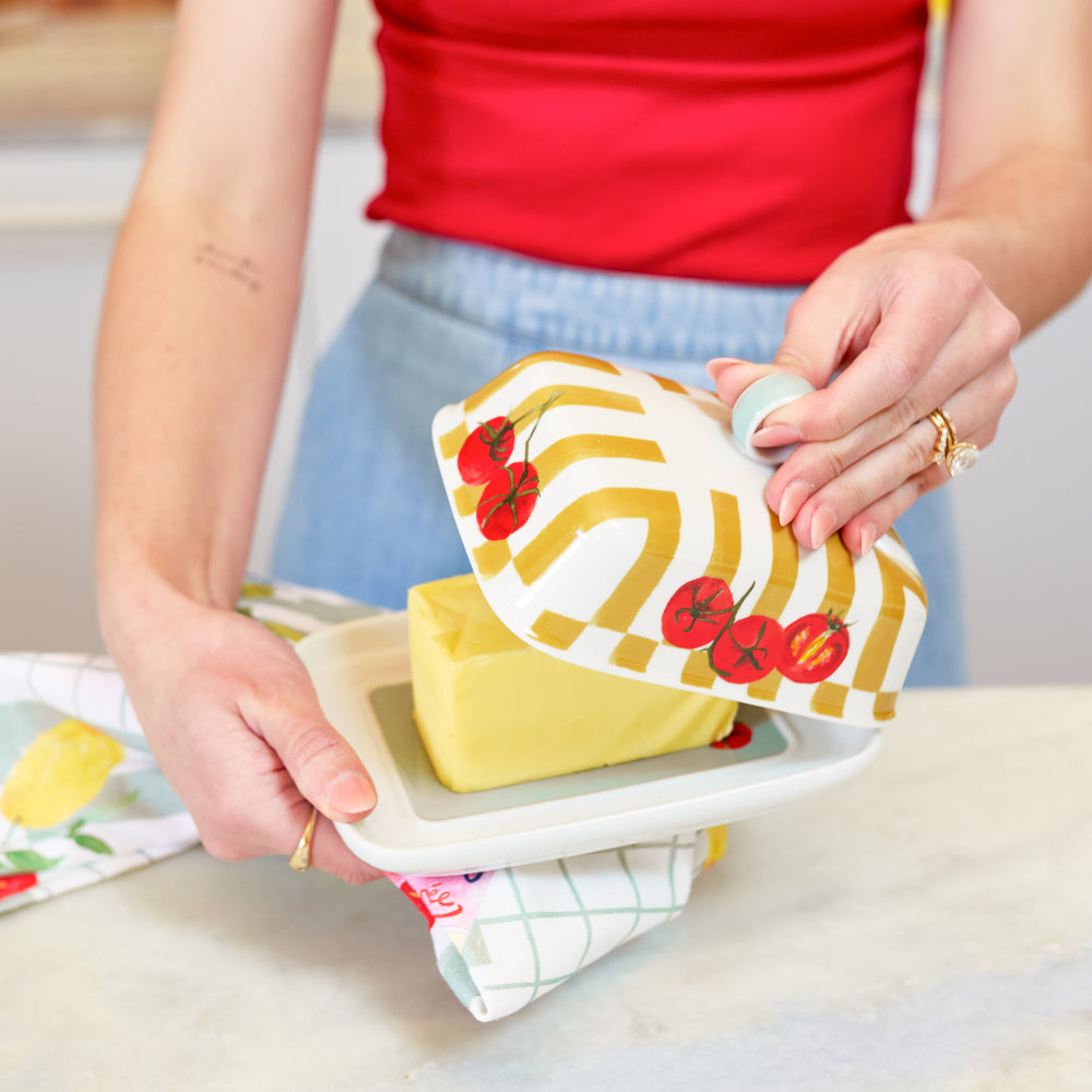 Porto Valentina Butter Dish Tomato