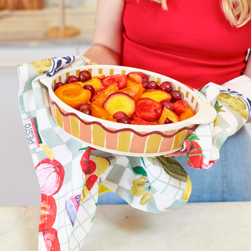 Porto Valentina Set of 2 Oven Gloves 32x18cm Sage