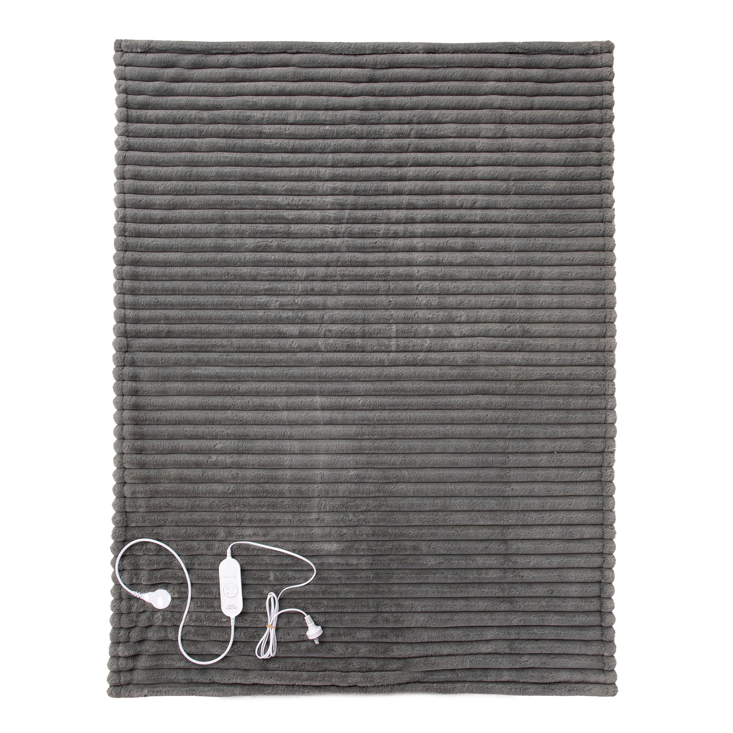 Royal Comfort Thermolux Heated Stripe Faux Fleece Throw