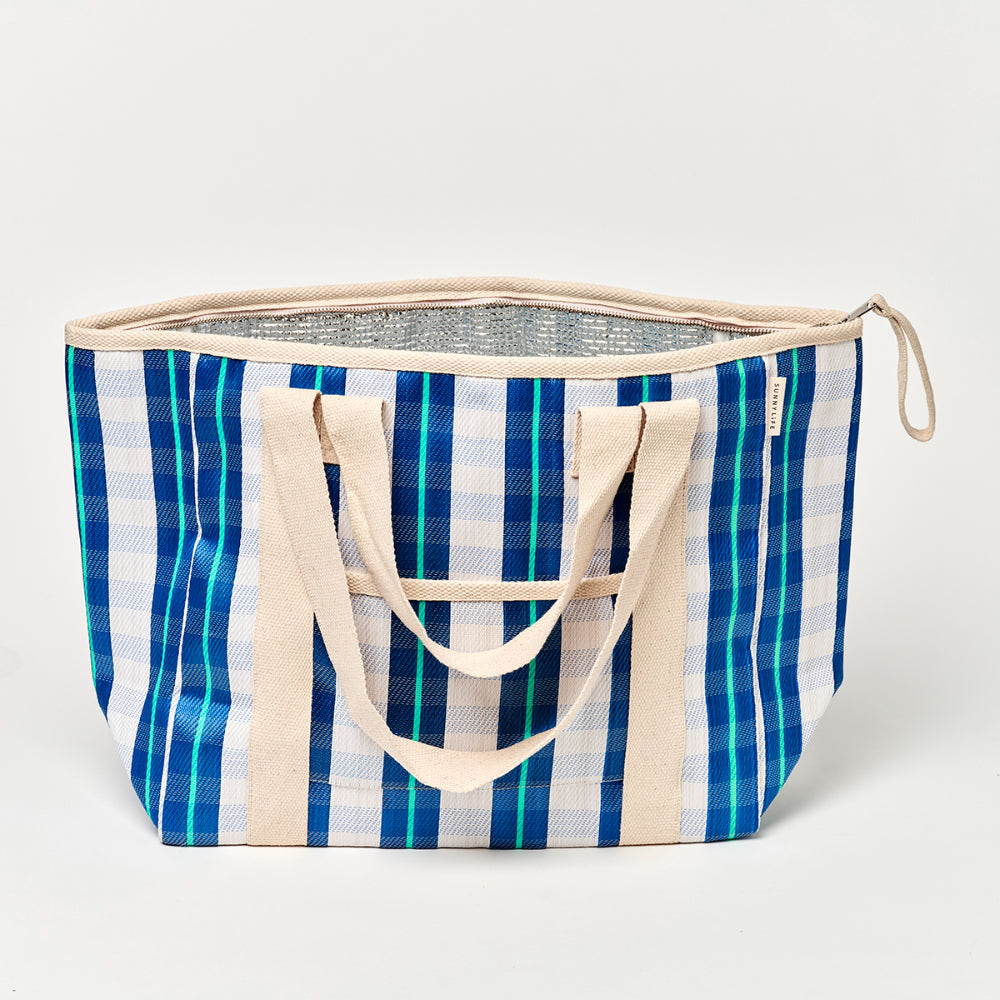 SUNNYLiFE Cooler Tote La Mer Blue Neon