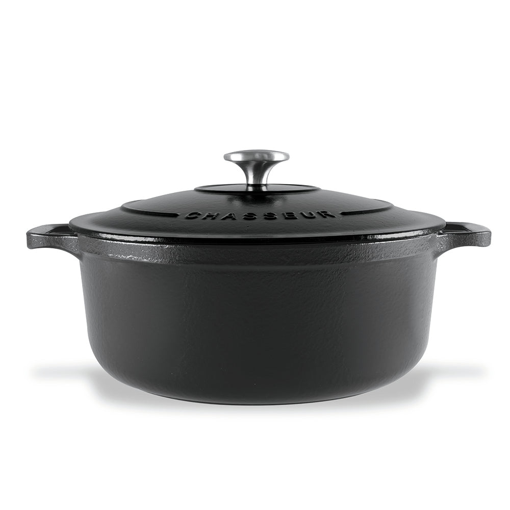 Chasseur Round French Oven 26cm 5L Matte Black