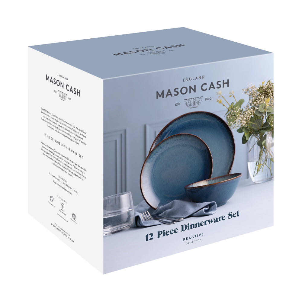 Mason Cash Reactive Glaze 12 Piece Dinner Set