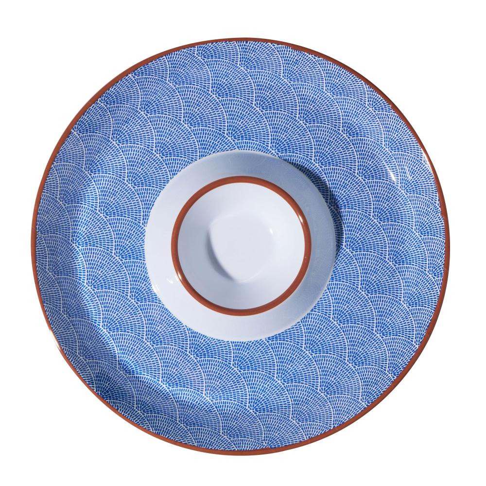 Avanti Round Sharing Plate with Sauce Bowl