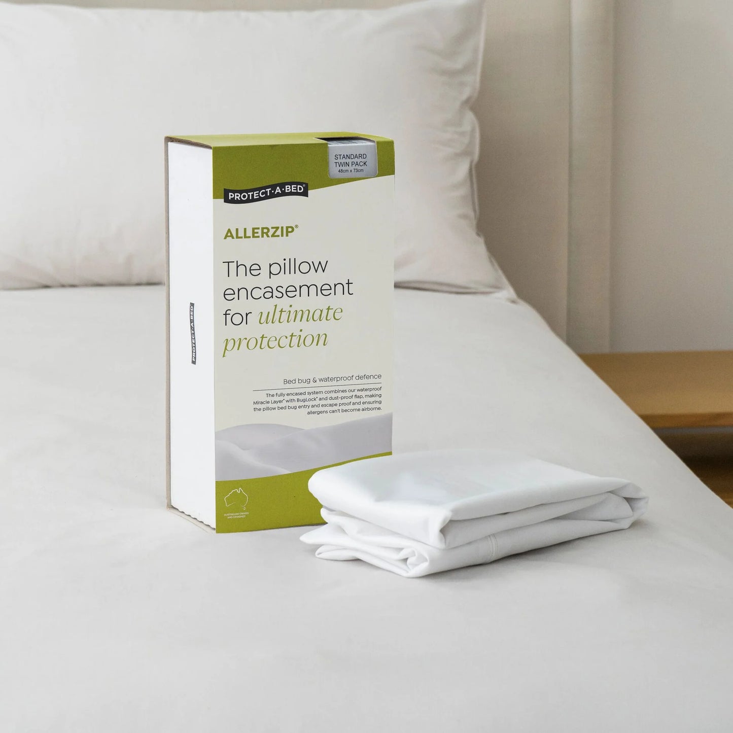 Protect-A-Bed Allerzip Pillow Protector Twin Pack