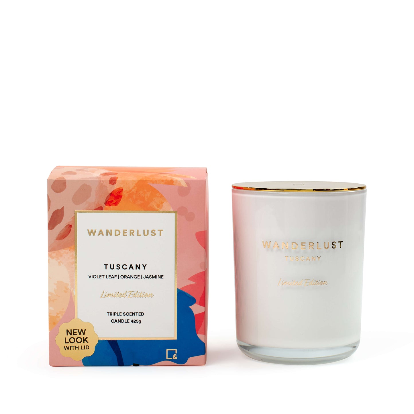 Salt & Pepper Wanderlust Candle with Lid 425g