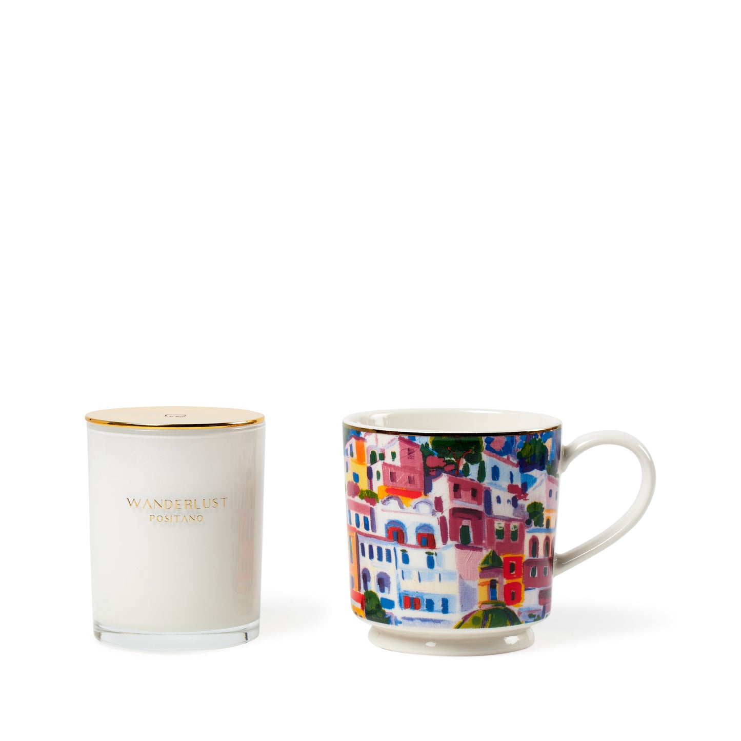 Salt & Pepper Wanderlust Mug with Candle Gift Pack