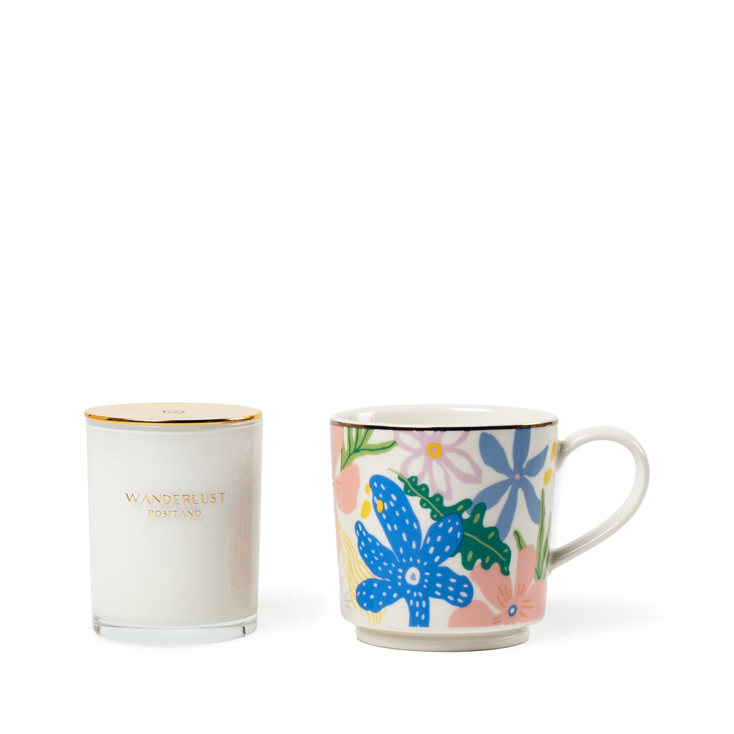Salt & Pepper Wanderlust Mug with Candle Gift Pack