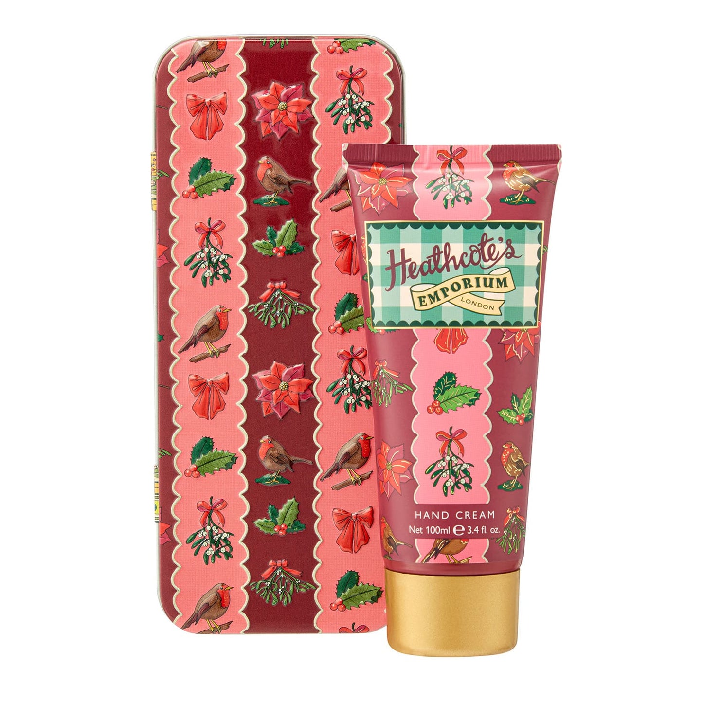 Heathcote's Emporium Festive Robin Hand Cream in Tin
