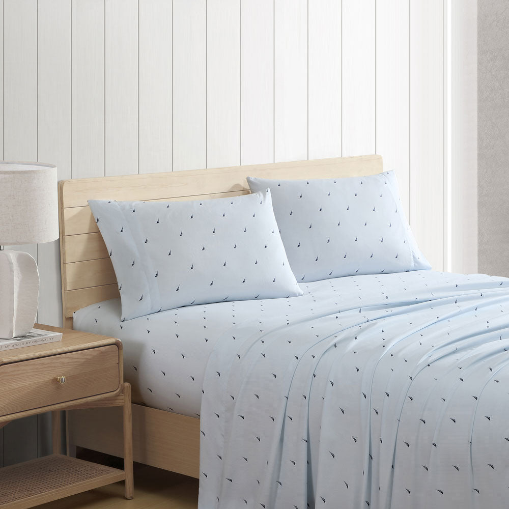 Nautica Boat Stripe Washed Sheet Set