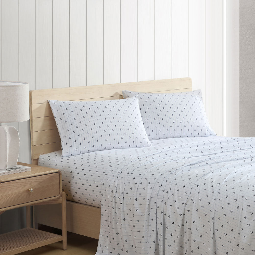 Nautica Anchor Drop Washed Sheet Set
