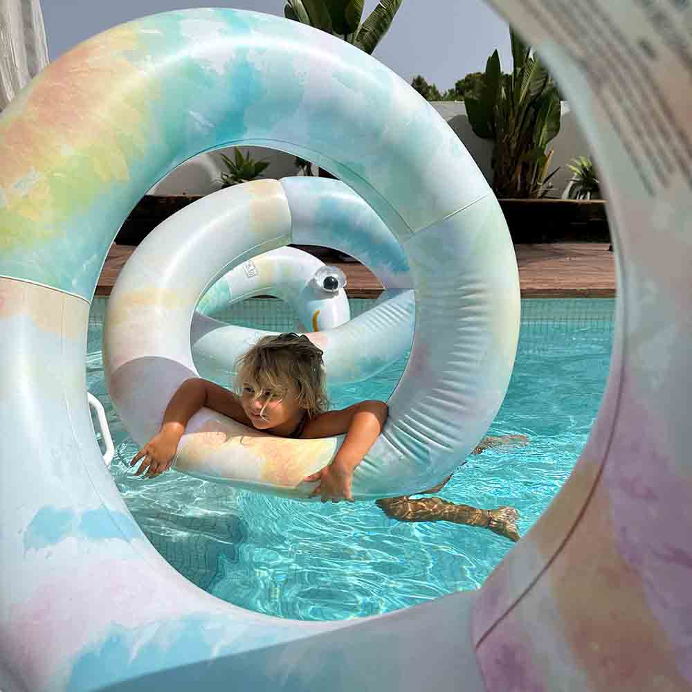 SUNNYLiFE Giant Inflatable Noodle Snake Tie Dye Multi