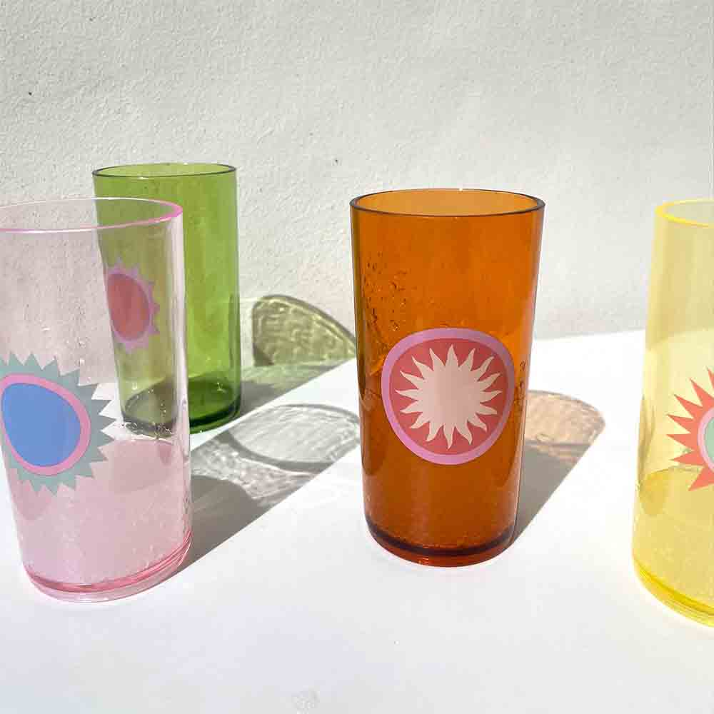 SUNNYLiFE Set of 4 Poolside Tall Tumblers