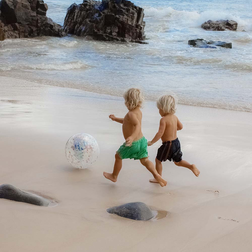 SUNNYLiFE 3D Inflatable Beach Ball Sammy The Seagull Blue Stripe