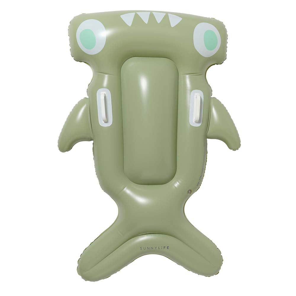 SUNNYLiFE Kids Lie-On Float Salty The Shark Khaki