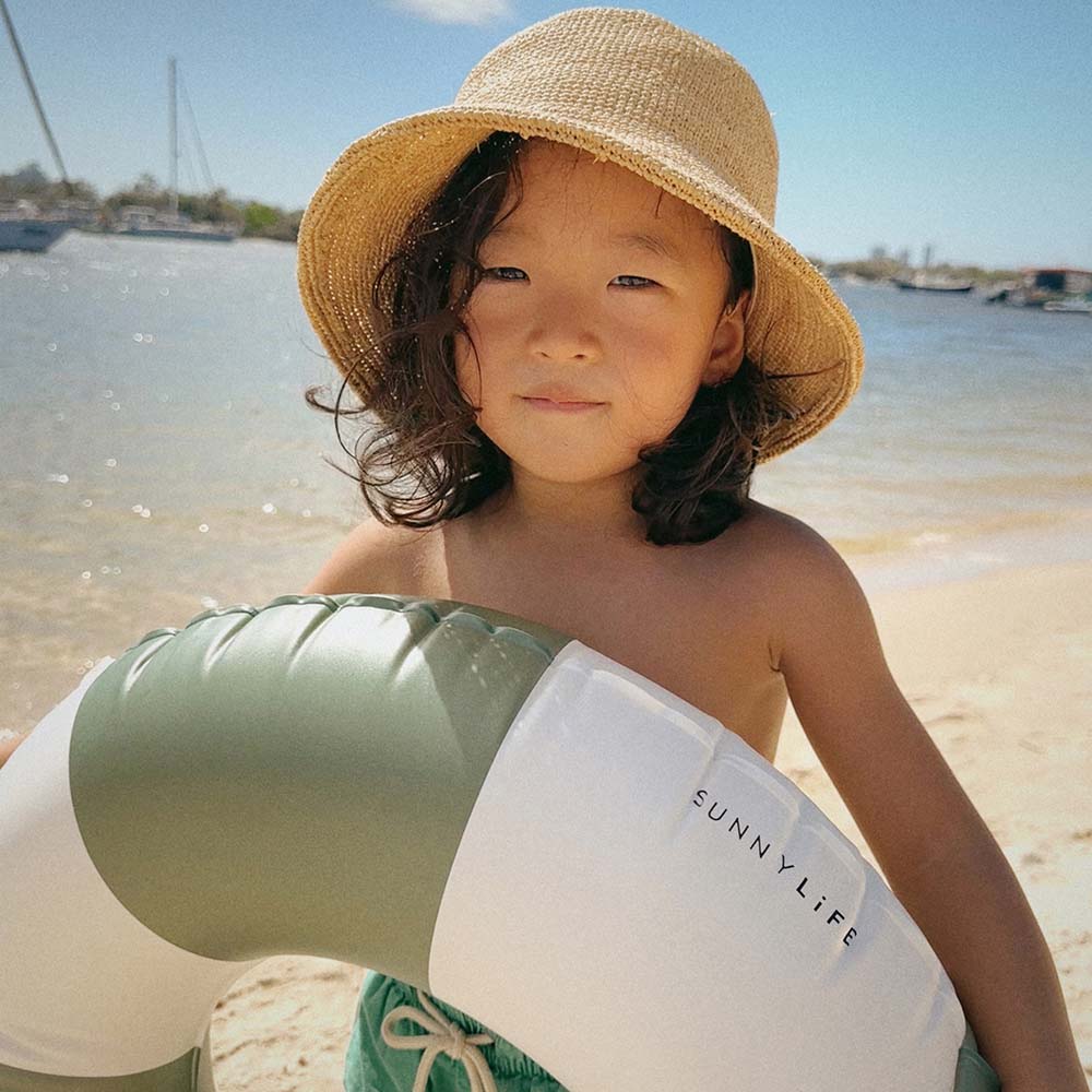 SUNNYLiFE Mini Tube Pool Ring Olive Stripe