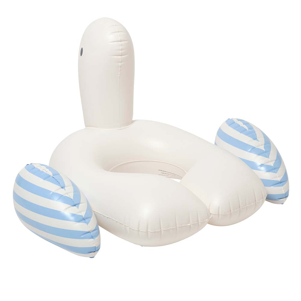 SUNNYLiFE Kids Tube Pool Ring Sammy The Seagull Blue Stripe