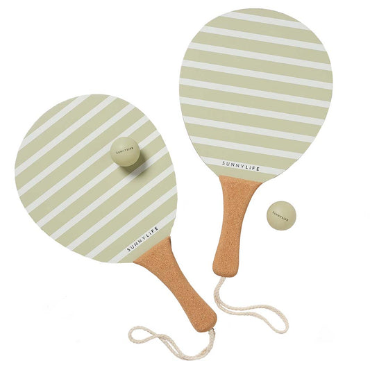SUNNYLiFE Vintage Beach Paddles La Palma Sage Stripe