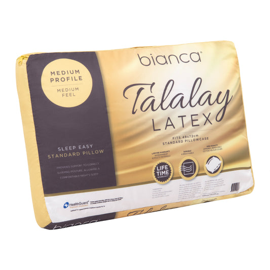 Bianca Sleep Easy Talalay Latex Pillow Medium Profile Medium Feel
