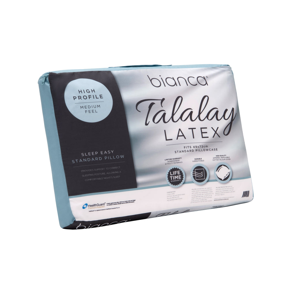 Bianca Sleep Easy Talalay Latex Pillow High Profile Medium Feel