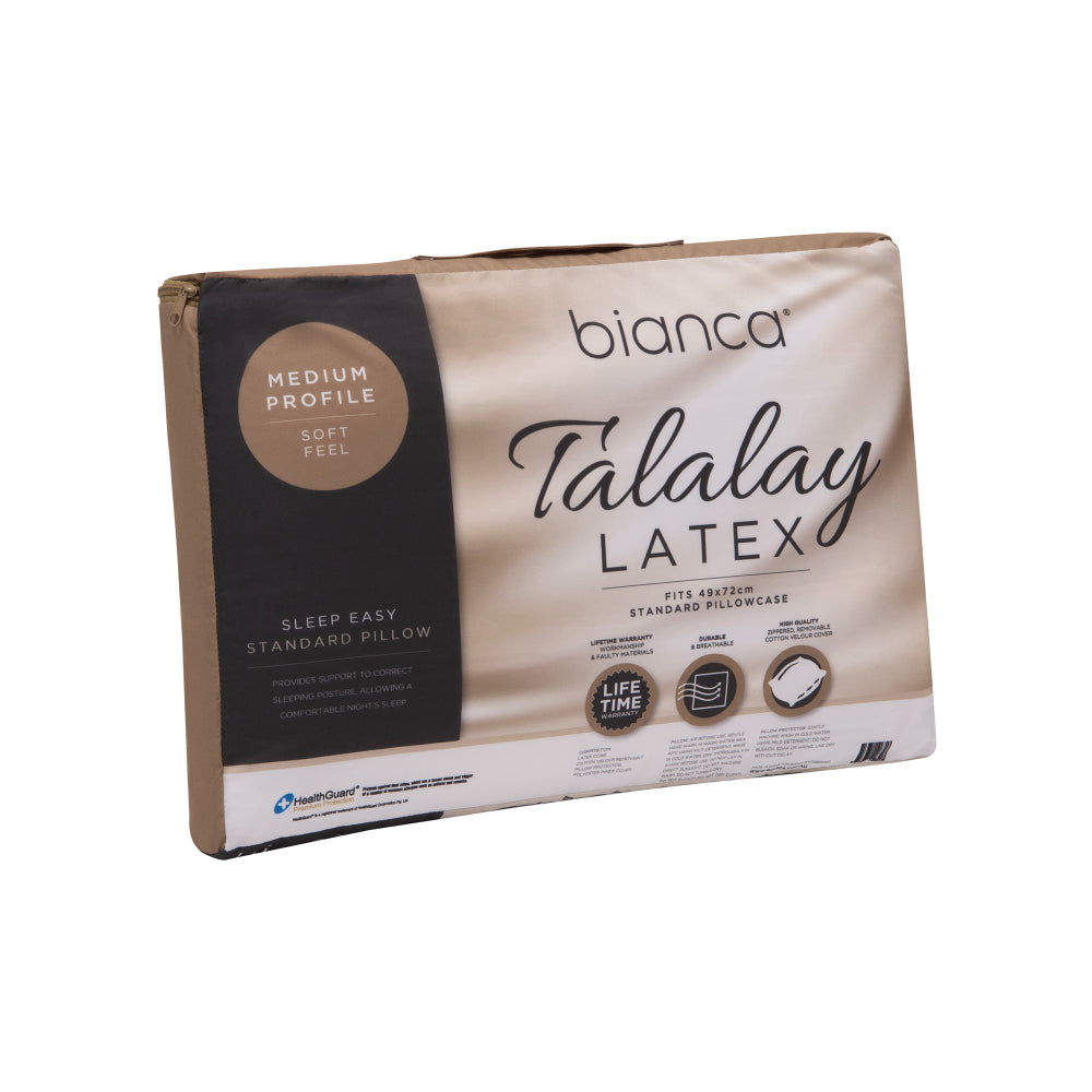 Bianca Sleep Easy Talalay Latex Pillow Medium Profile Soft Feel
