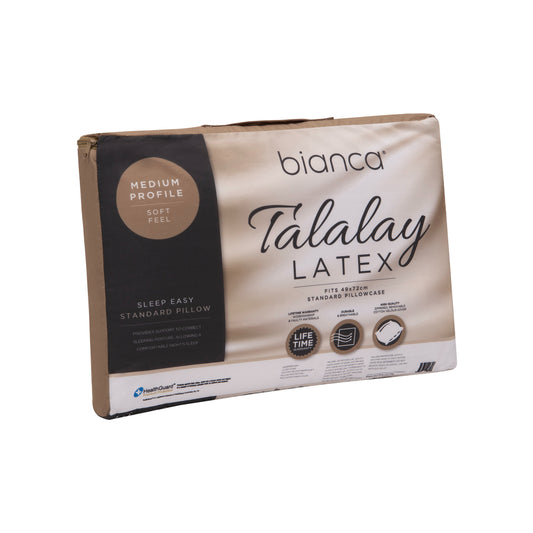 Bianca Sleep Easy Talalay Latex Pillow Medium Profile Soft Feel