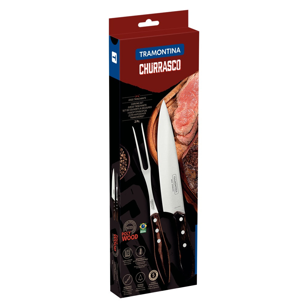 Tramontina 2 Piece Polywood Barbeque & Carving Set - House