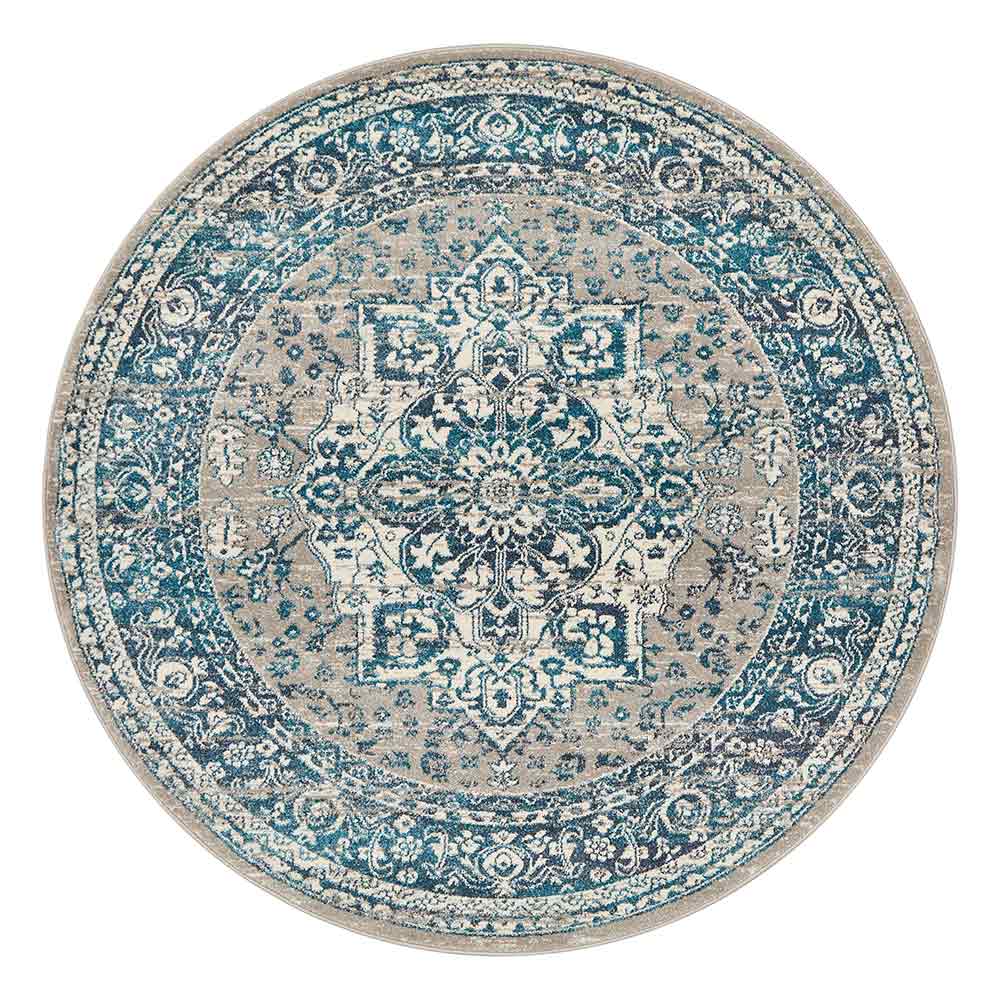 Rug Culture Babylon 207 Round Rug Blue