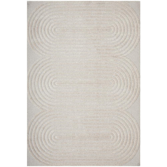 Rug Culture Lotus Carl Rug in beige at House. Rug with oval detail.