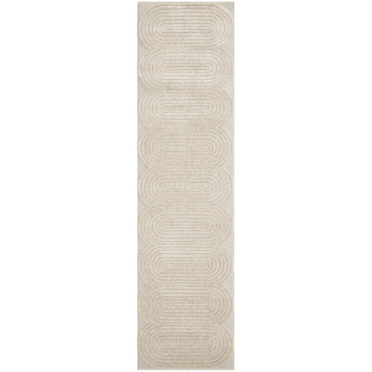 Rug Culture Lotus Carl Runner Beige with oval detail at House