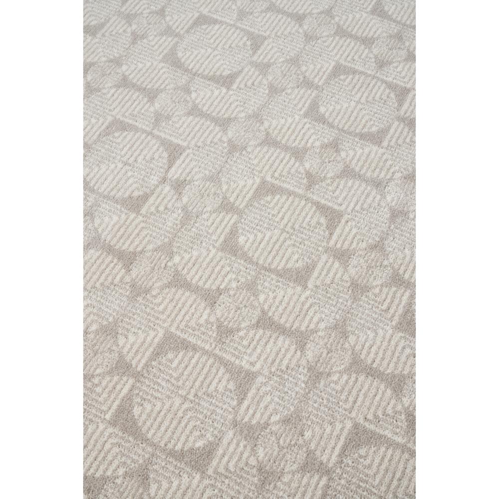 grey and cream geometric print Wool Rug detail image - House