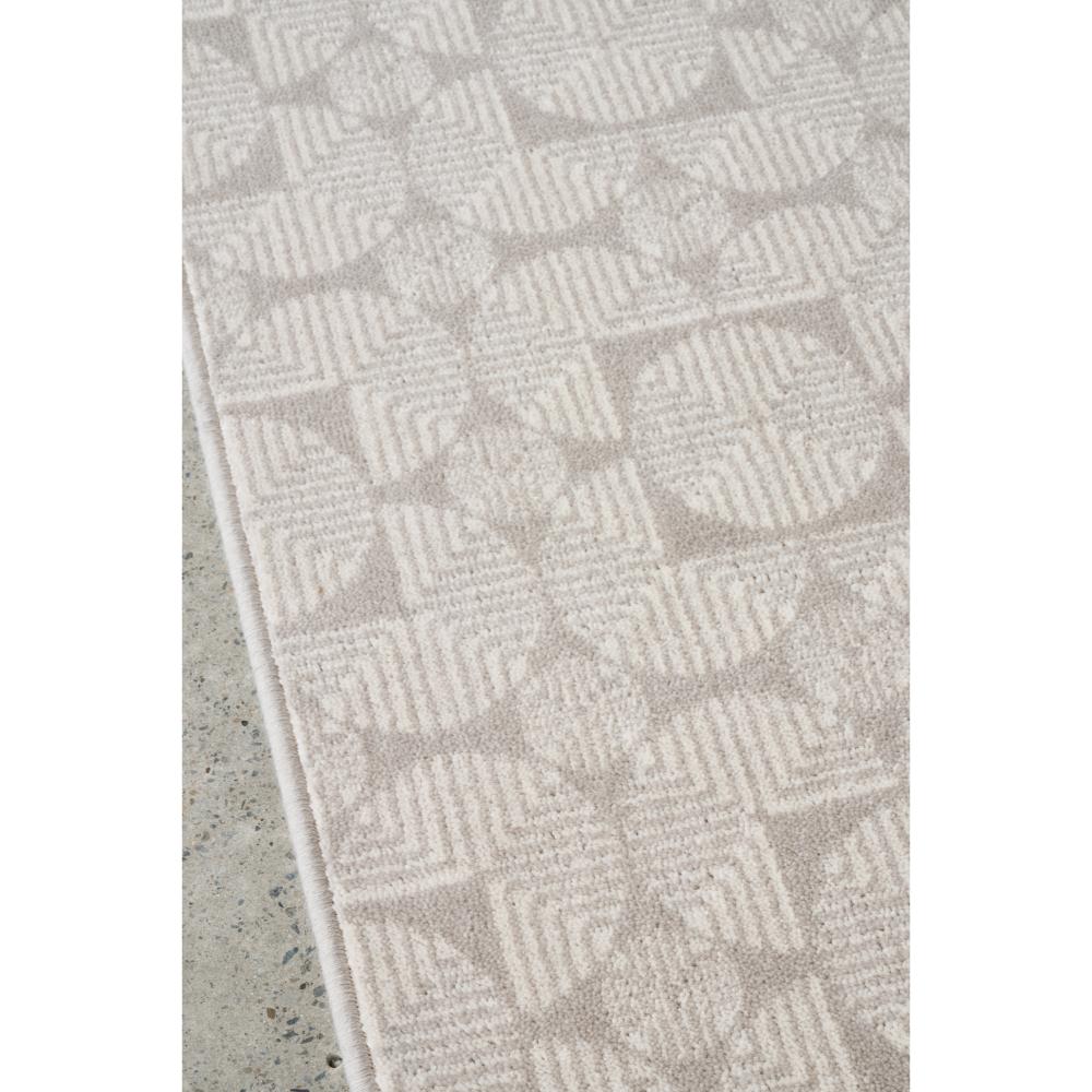grey and cream geometric print Wool Rug detail image - House