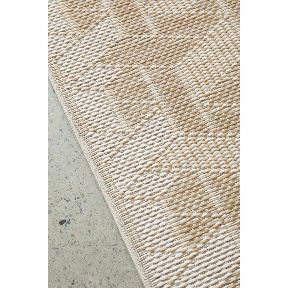 Natural Brown weave look hallway floor runner rug detail image - House