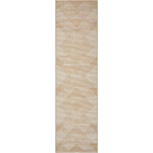 Rug Culture Patio Rico Runner - Natural Brown Geometric - House