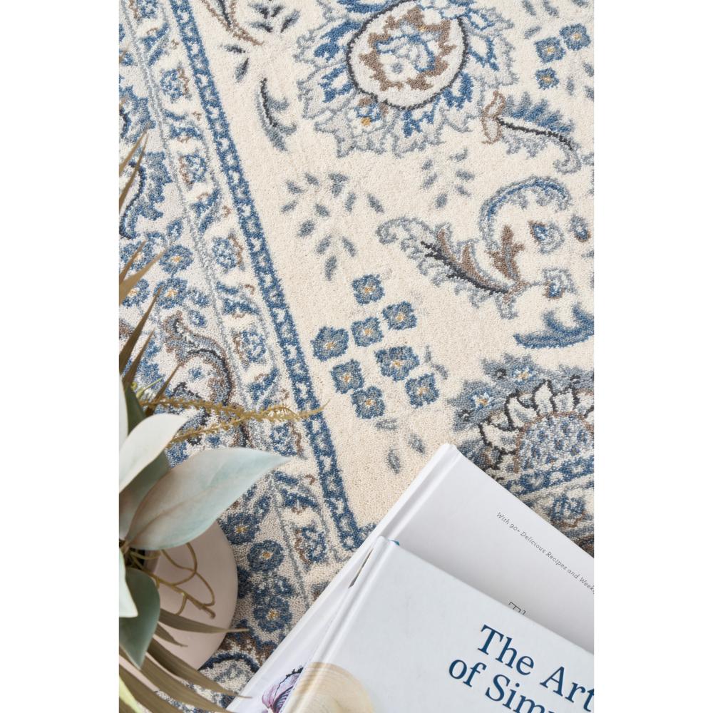 blue and white floral traditional rug detail image - House 