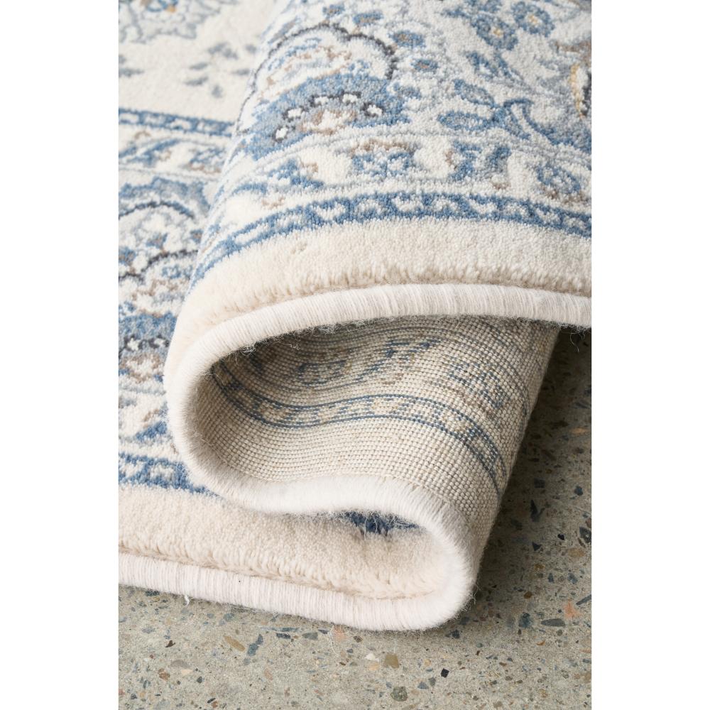 blue and white floral traditional rug detail image - House 